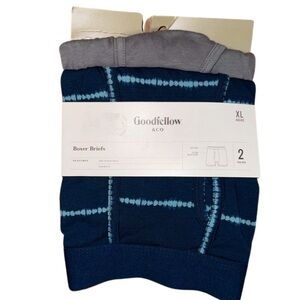 NWT Men's Boxer Briefs 2pk - Goodfellow & Co - XL 40/42 Blue Stripe